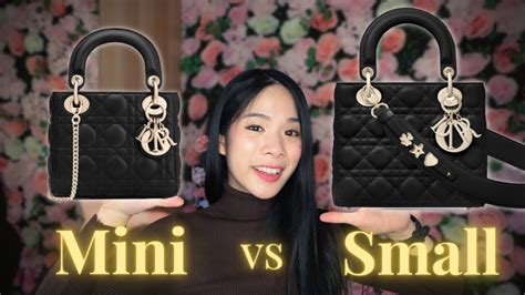 small my lady dior|lady dior mini vs small.